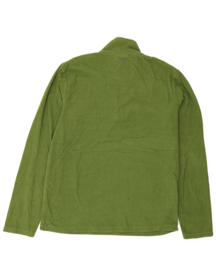 Mountain Warehouse Pull polaire à col zippé pour homme, petit, vert, polyester