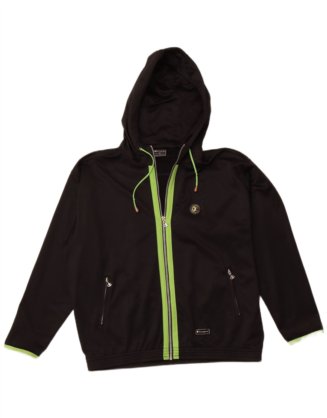 CHAMPION Veste de survêtement à capuche pour homme XL Noir Polyester