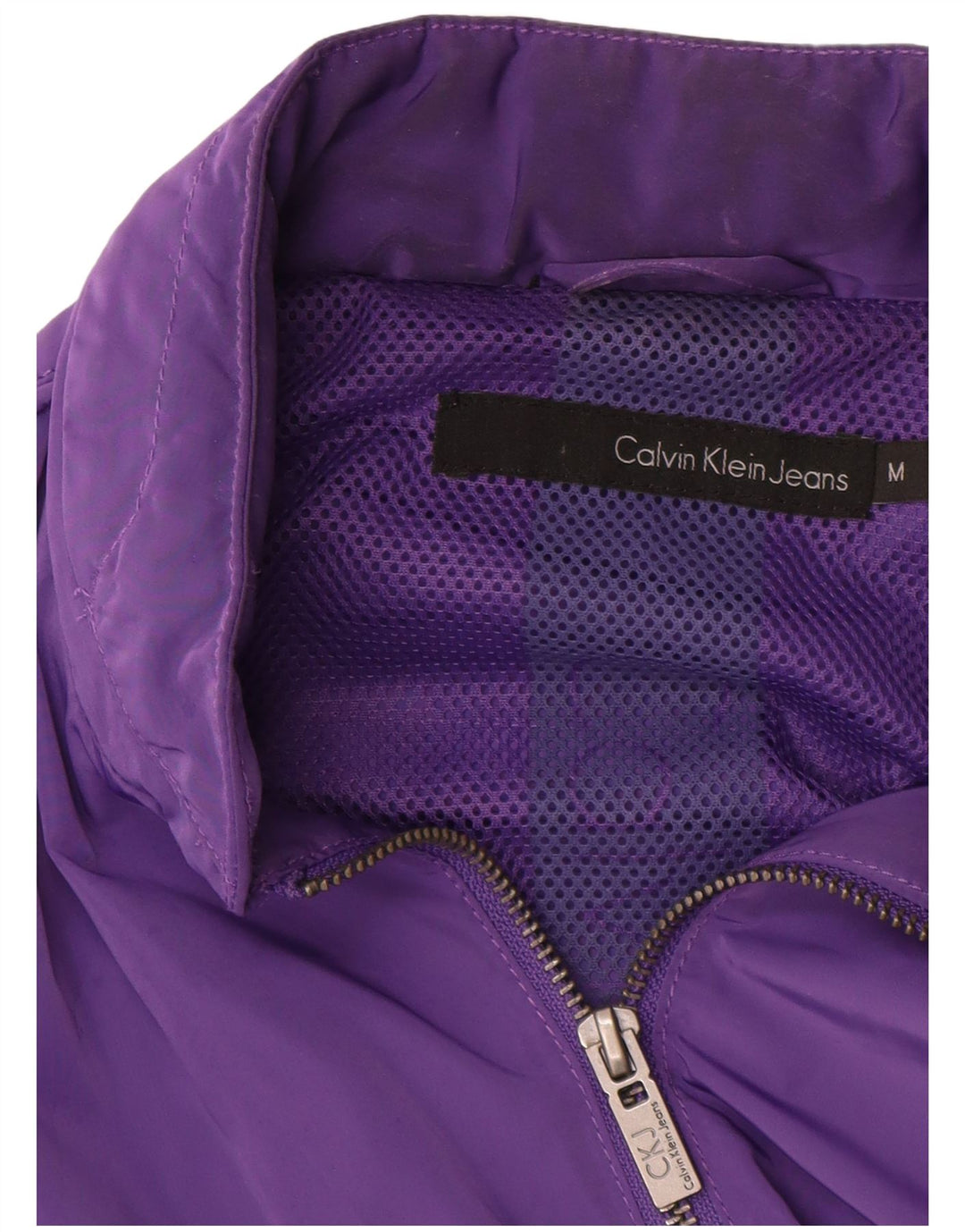 Calvin Klein Jeans Veste bomber graphique pour femme UK 14 Violet moyen