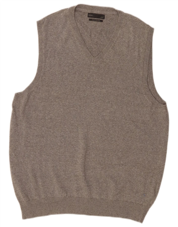 Marks & Spencer Débardeur pour homme en coton gris Taille L