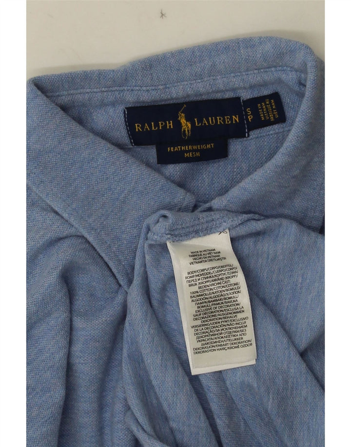 Ralph Lauren Chemise en maille légère pour homme Petit coton bleu