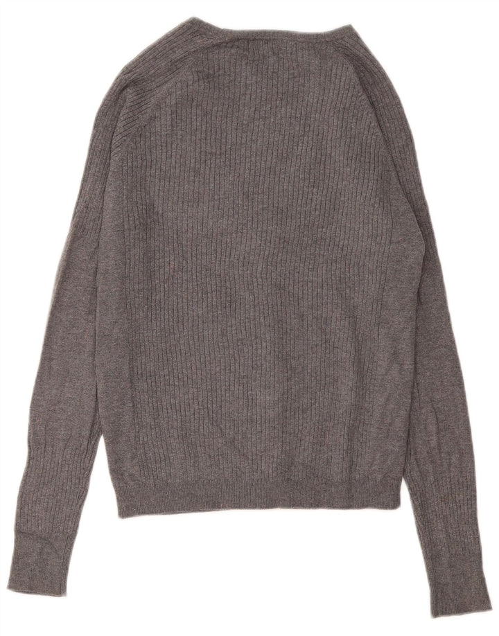 Zara Homme Cardigan Pull Gris Moyen Viscose