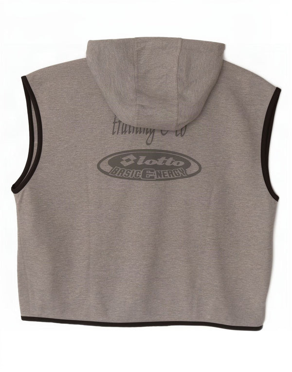 Lotto Veste de survêtement à capuche sans manches pour homme UK 42/44 XL Gris
