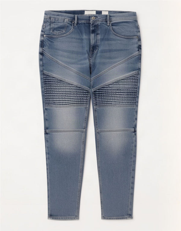 Zara Jean fuselé pour homme EU 44 Large W34 L28 Bleu Coton