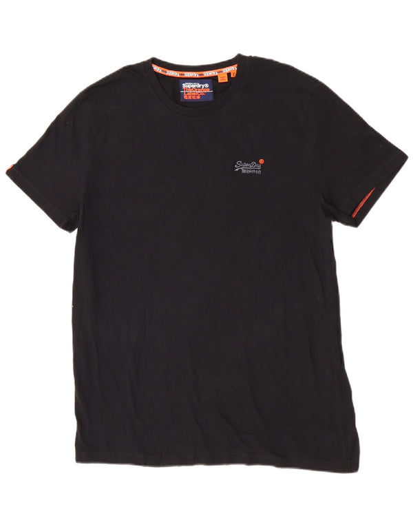Superdry T-Shirt Femme UK 18 XL Noir Coton