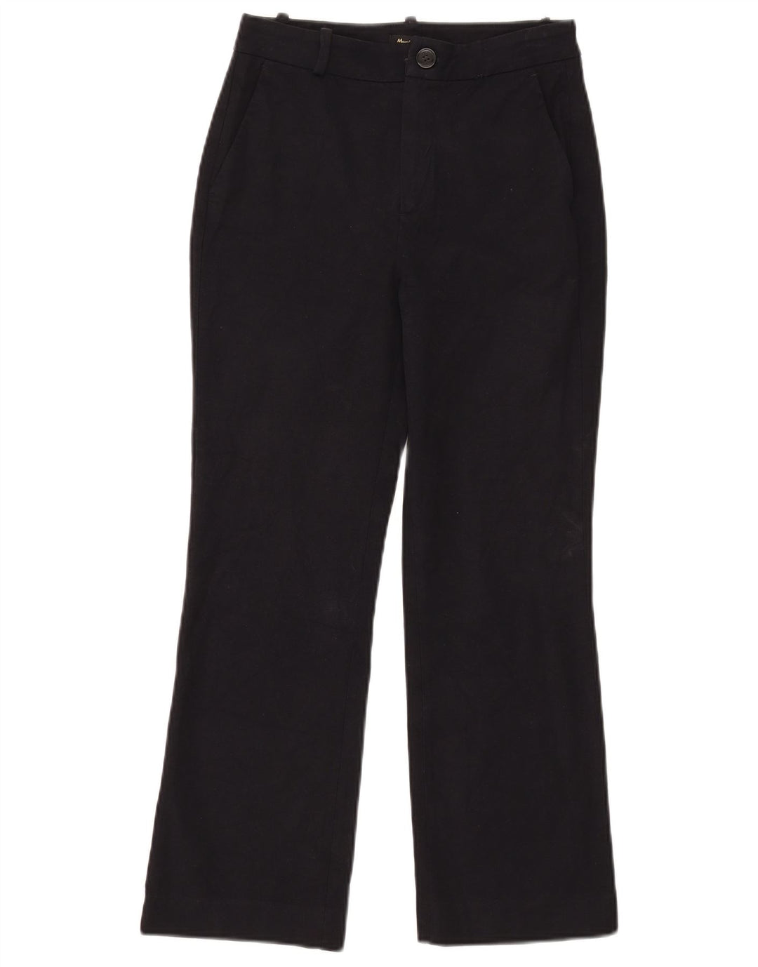 Massimo Dutti Pantalon Chino Bootcut Femme 2XS W24 L25 Noir