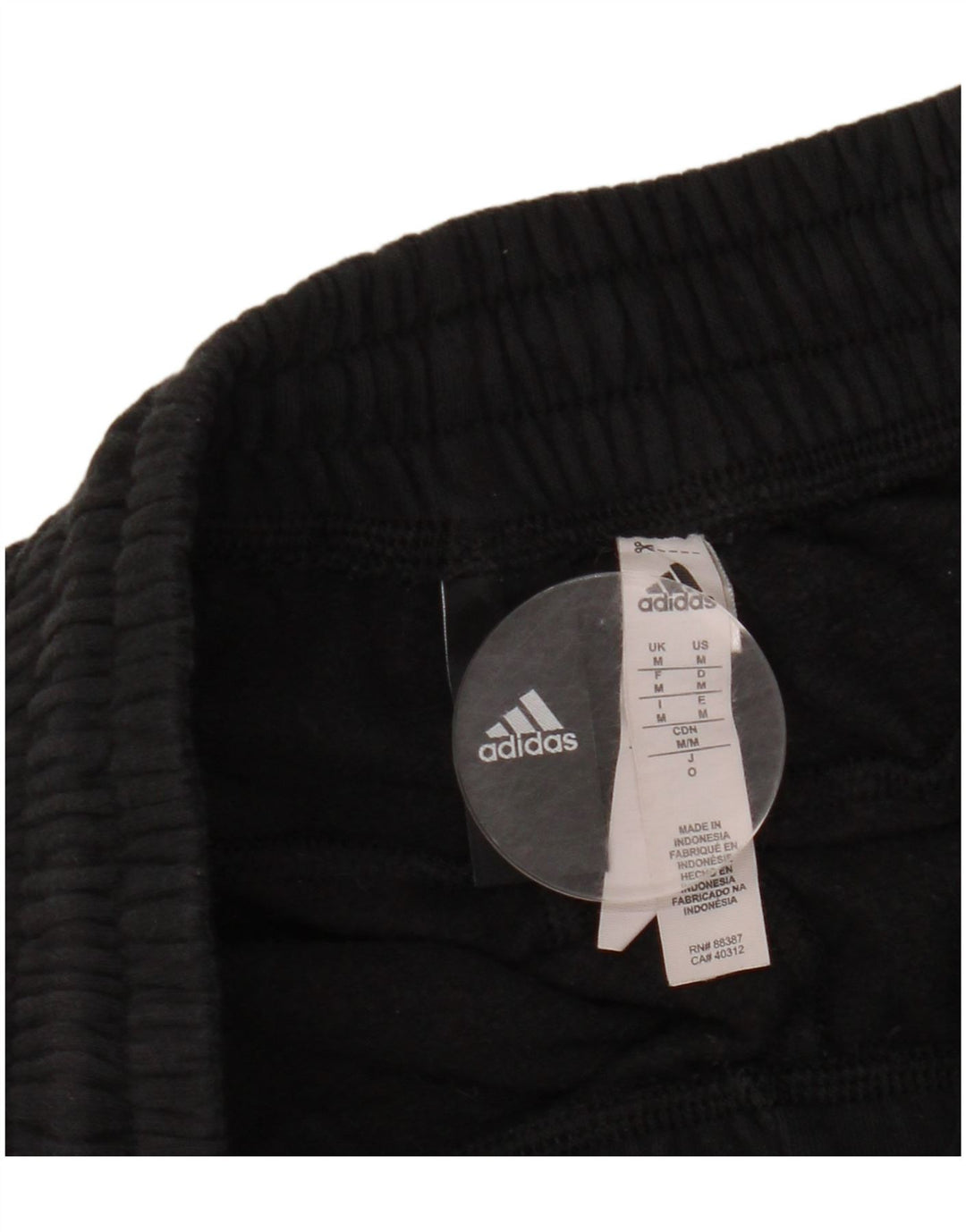 ADIDAS Pantalon de survêtement pour homme en coton noir moyen