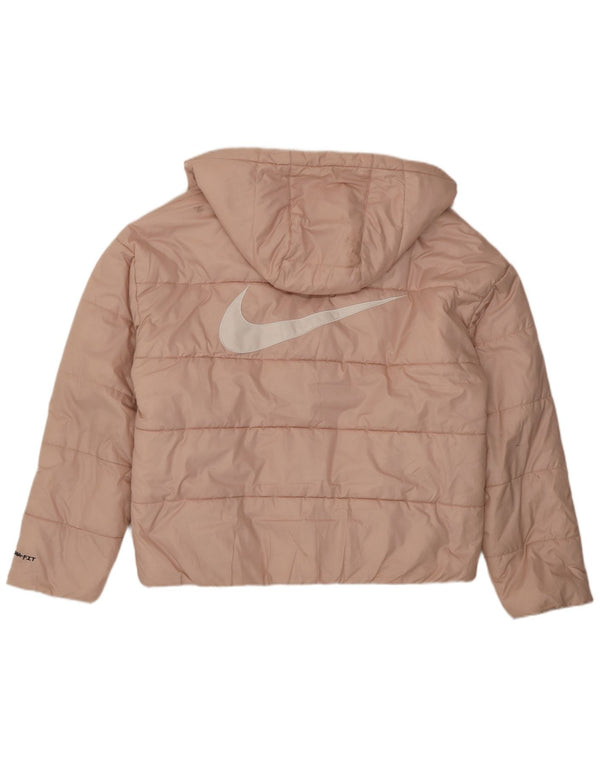 Nike Veste matelassée à capuche Therma-Fit Graphic pour femme UK 14 Rose moyen