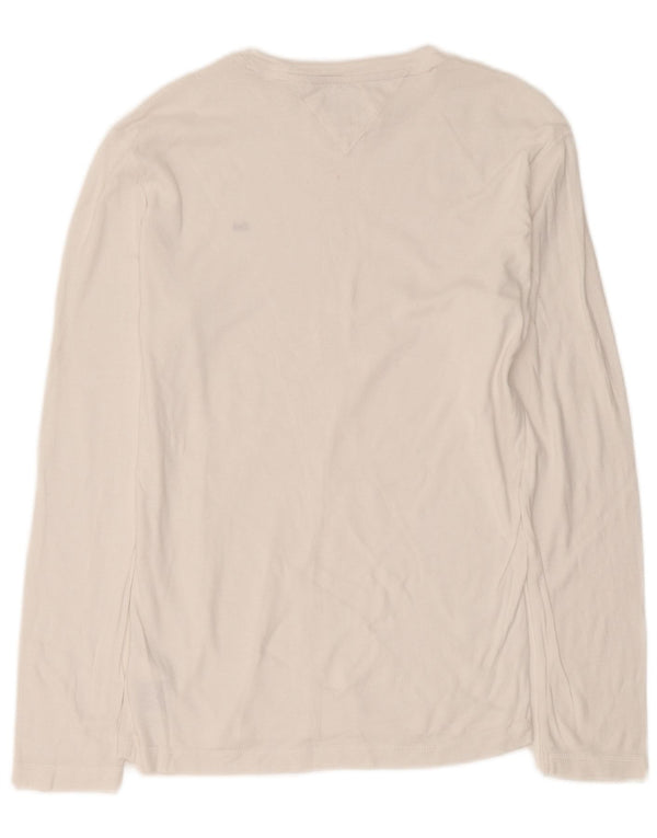 Tommy Hilfiger Haut à manches longues pour homme en coton blanc Large