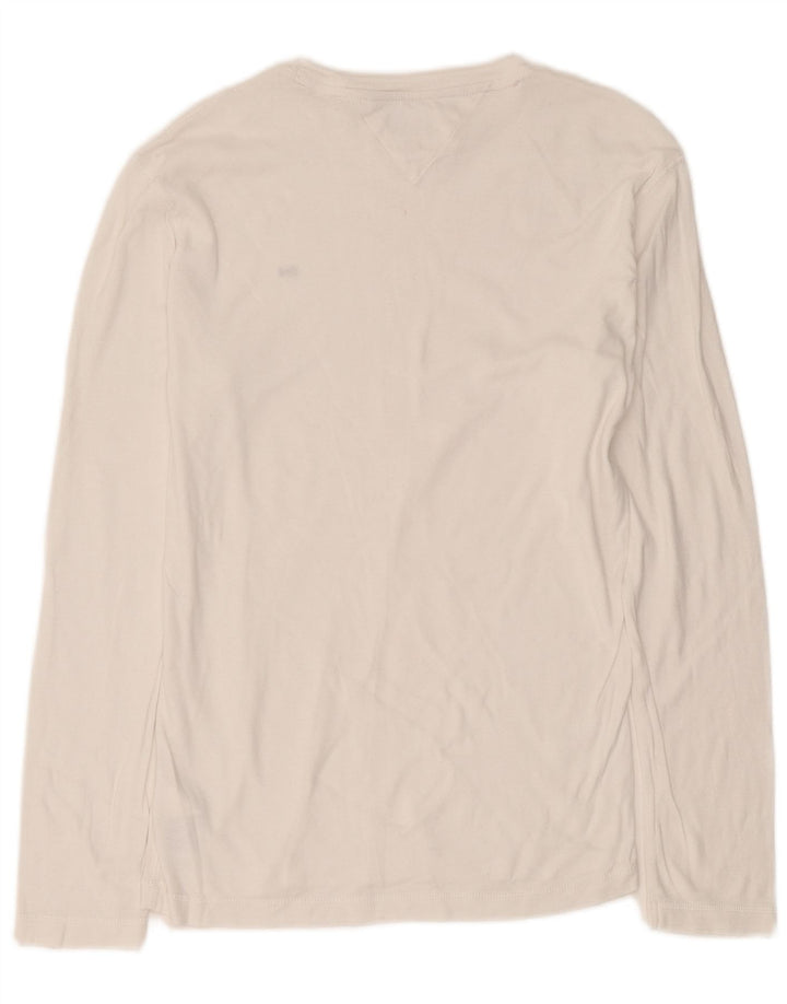 Tommy Hilfiger Haut à manches longues pour homme en coton blanc Large
