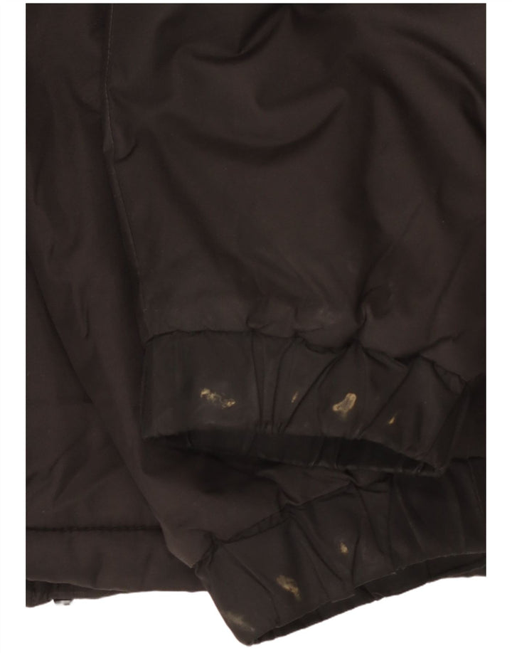 Kappa Veste coupe-vent à capuche graphique pour homme UK 40 Large Noir Polyester