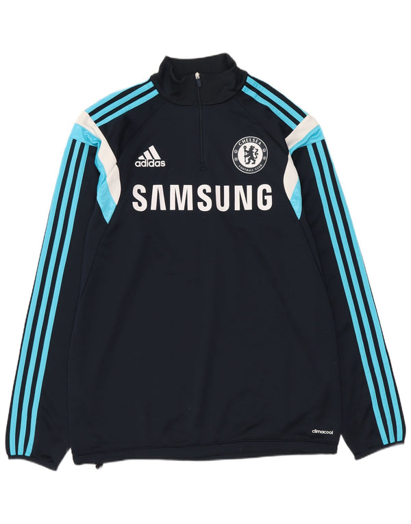 Adidas Haut de Survêtement Chelsea FC Graphic Pull Homme Bleu Marine Moyen