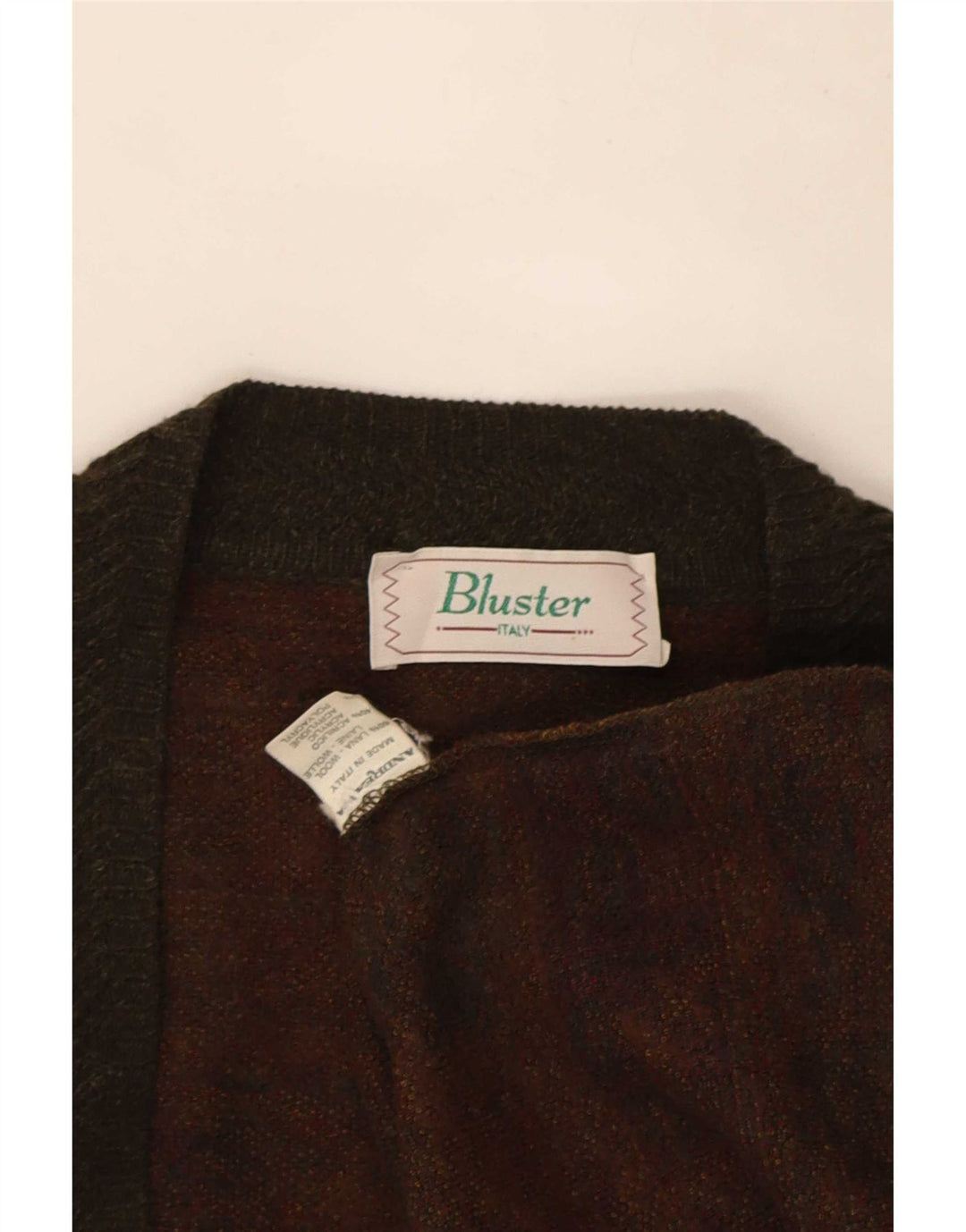 Bluster Cardigan pour homme en laine Fair Isle Kaki Taille L