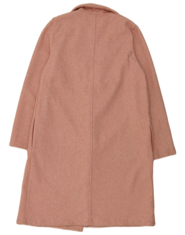 Zara Womens Open Overcoat UK 16 Large Rose Polyester