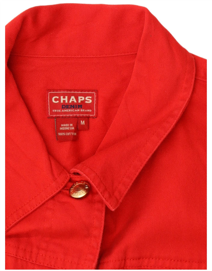 CHAPS Veste en Jean Femme UK 14 Coton Rouge Moyen