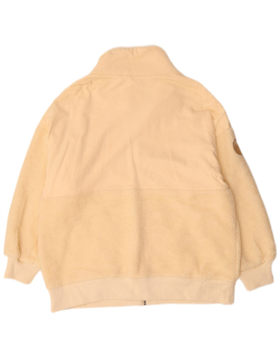 Fat Face Veste Polaire Femme UK 18 XL Polyester Blanc Cassé