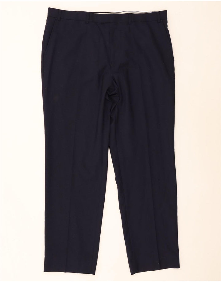 Marks & Spencer Pantalon de costume coupe classique pour homme W38 L31 en laine bleu marine