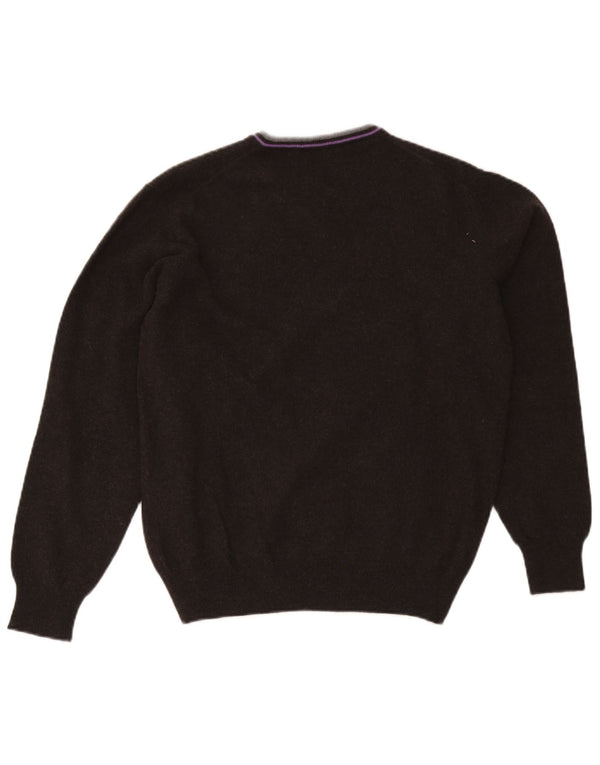 Fred Perry Pull col V pour homme XL en laine noire