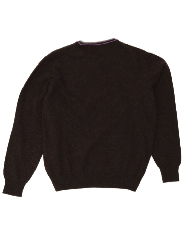 Fred Perry Pull col V pour homme XL en laine noire