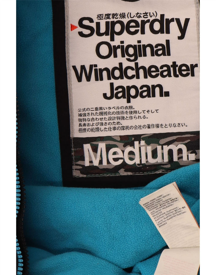Superdry Veste coupe-vent à capuche Windcheater pour homme UK 38 Medium Noir