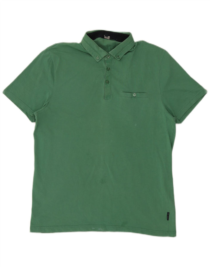 Ted Baker Polo Homme Taille 4 Grand Coton Vert