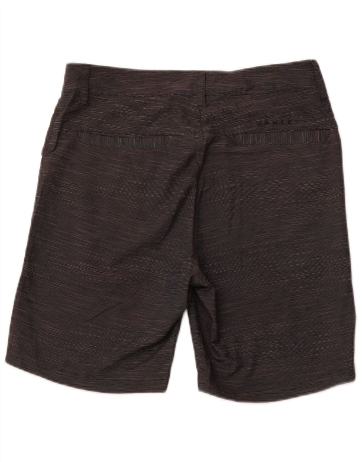 Oakley Short chino coupe classique W30 pour homme, gris moyen, rayures fines