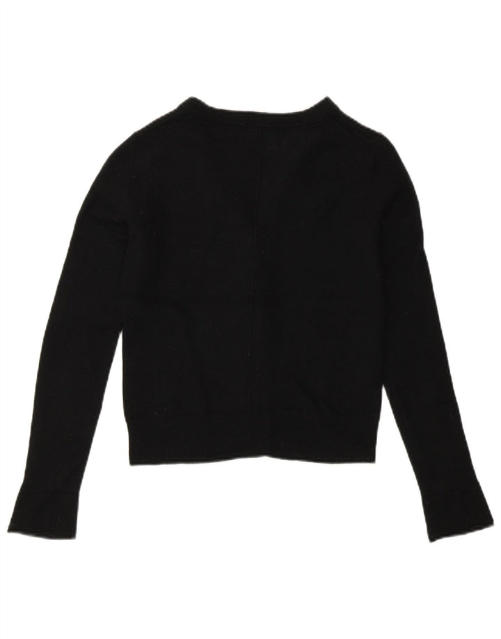 Jigsaw Bolero Jumper pour femme UK 10 Petite laine noire