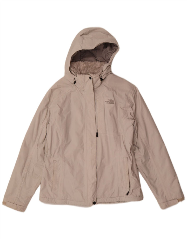 The North Face Veste coupe-vent à capuche pour femme UK 16 Large Gris Polyester