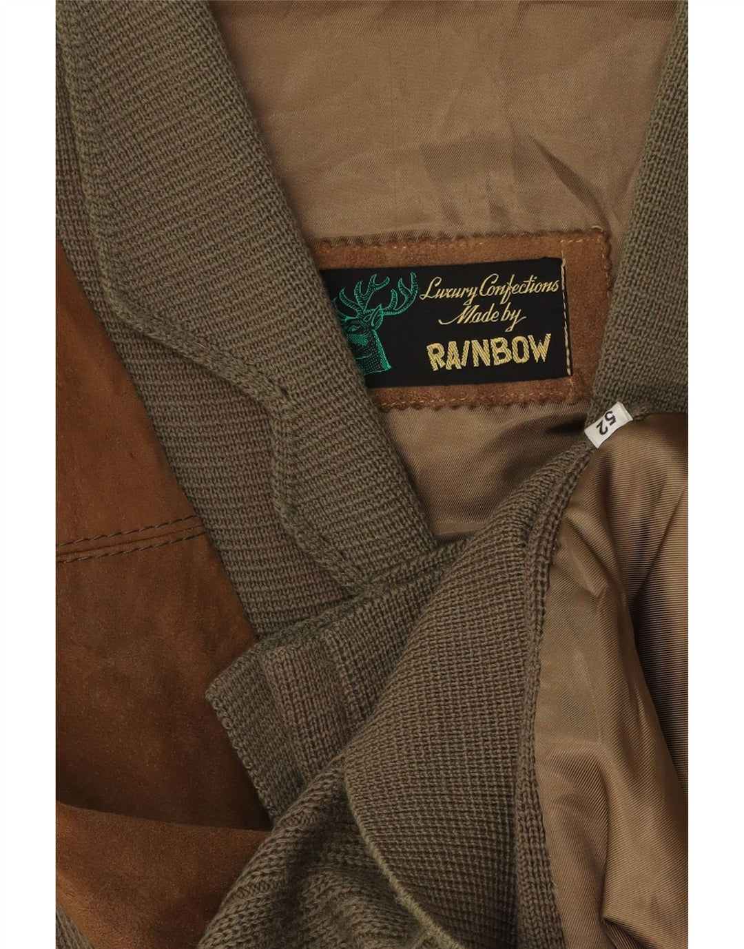 Rainbow Mens Cardigan Sweater IT 52 Large Marron Colorblock