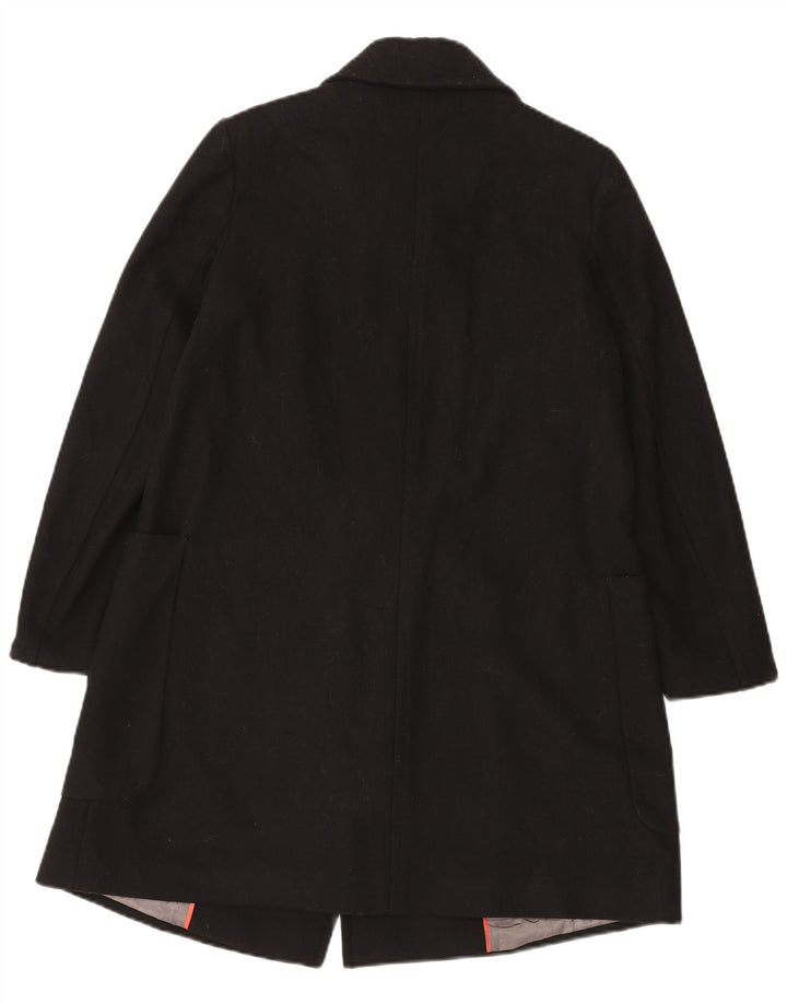 Benetton Pardessus surdimensionné pour femme UK 10 Petite laine noire