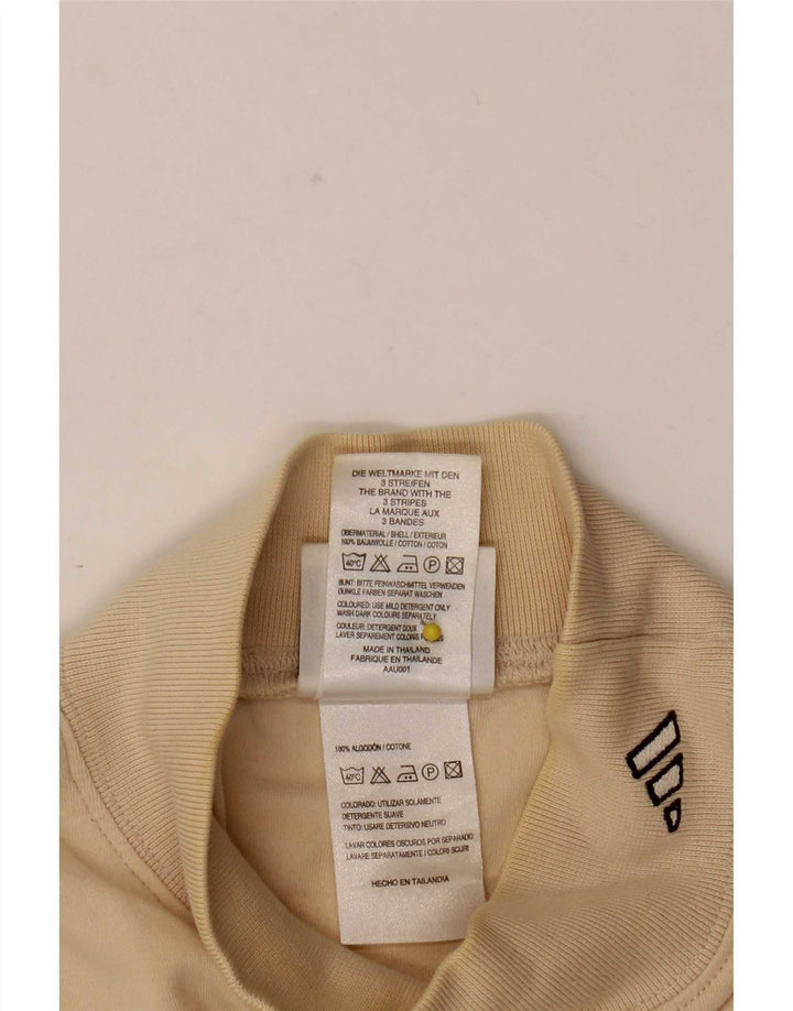 Adidas Haut à manches longues pour homme UK 38/40 Coton beige moyen