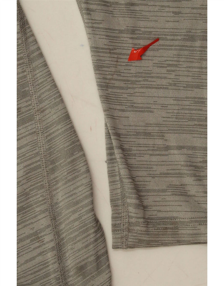 NIKE Mens Dri Fit Top Long Sleeve Small Grey Pinstripe Polyester Vintage Nike and Second-Hand Nike from Messina Hembry 