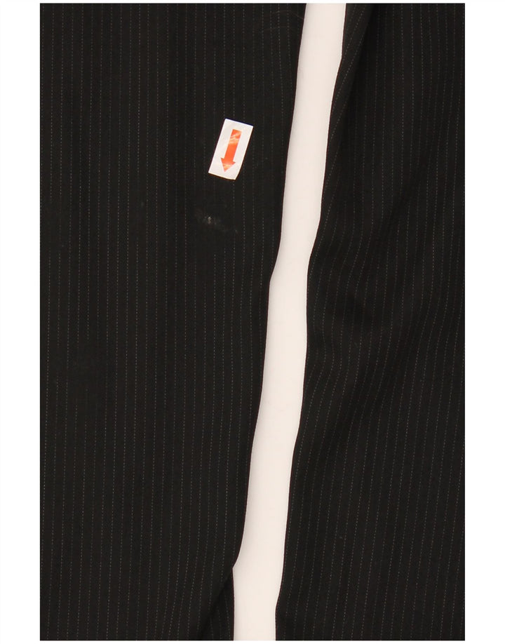 MASSIMO DUTTI Womens Chino Trousers EU 40 Medium W30 L30 Black Pinstripe