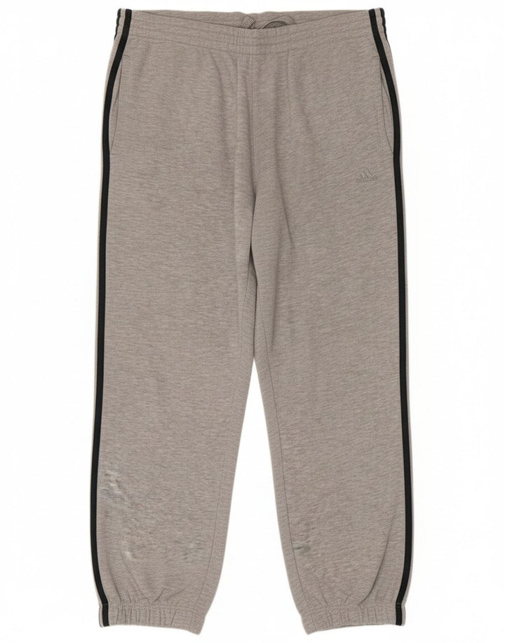 Adidas Pantalon de survêtement pour homme en coton gris Taille L