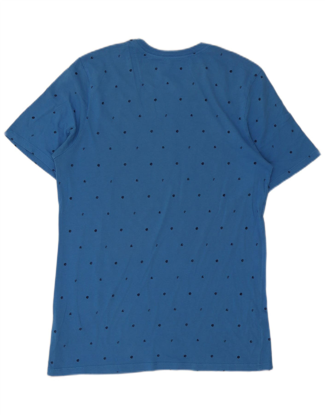 Nike Homme T-Shirt Graphique Coupe Athlétique en Coton à Pois Bleu Moyen