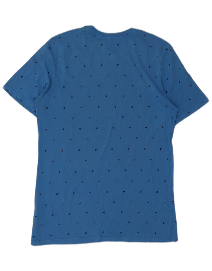 Nike Homme T-Shirt Graphique Coupe Athlétique en Coton à Pois Bleu Moyen
