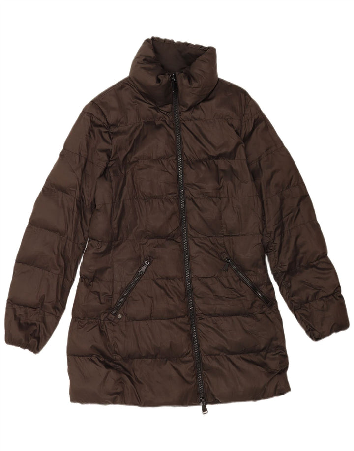 Massimo Dutti Manteau rembourré pour femme UK 44 Polyester Marron moyen