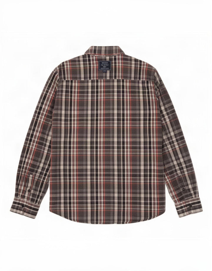 Timberland Chemise en flanelle pour garçon moyen 15-16 ans en coton à carreaux gris