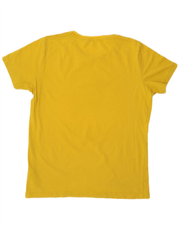 CALVIN KLEIN JEANS T-shirt graphique pour femme UK 18 XL Jaune Coton