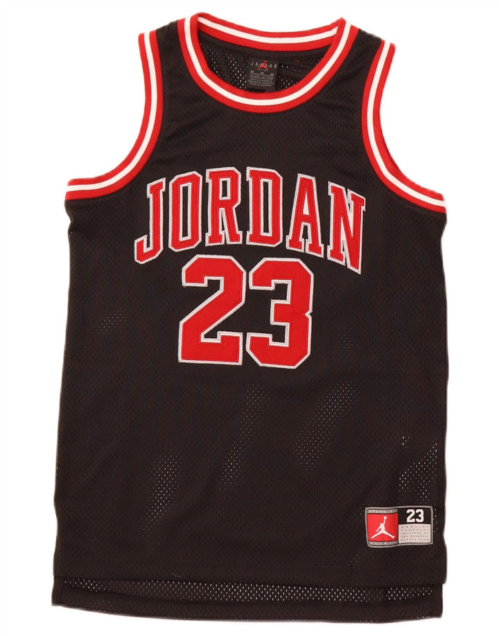 Jordan Boys Graphic Vest Top 10-11 Years Medium Black Polyester