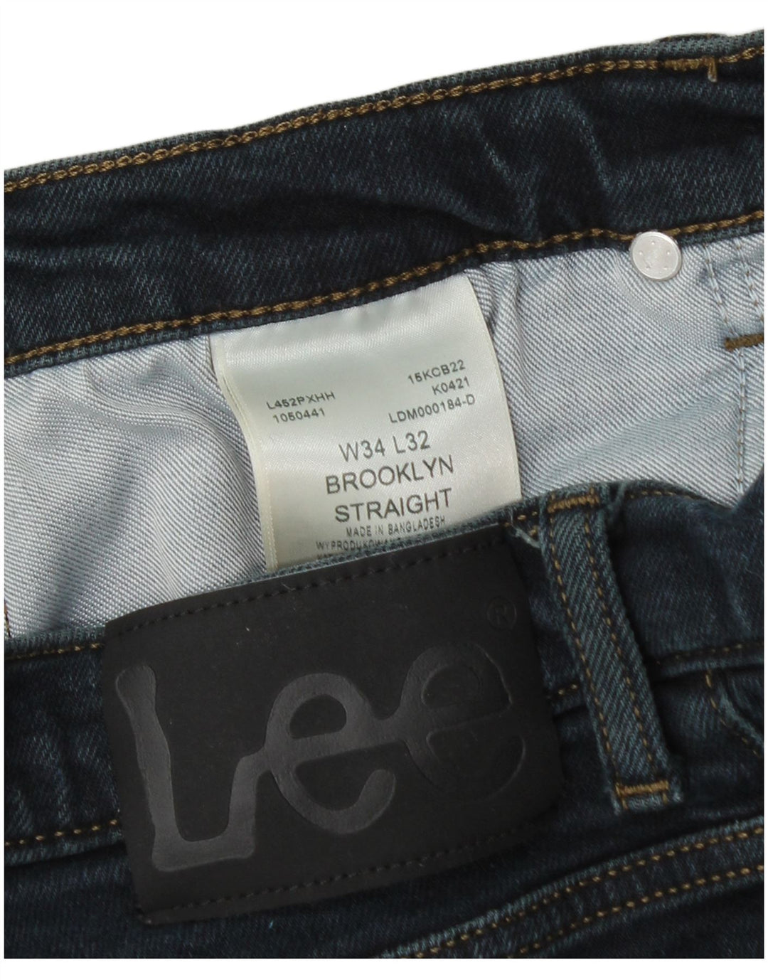LEE Jean Droit Brooklyn Homme W34 L32 Bleu Coton