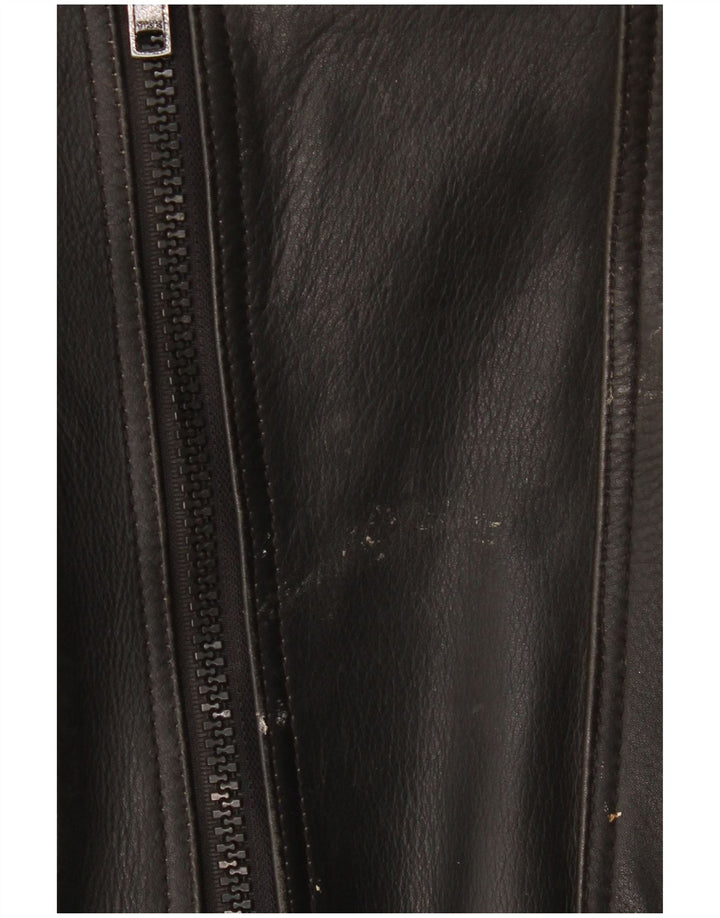 Modeka Veste de course en cuir pour homme IT 56 2XL Noir Moto