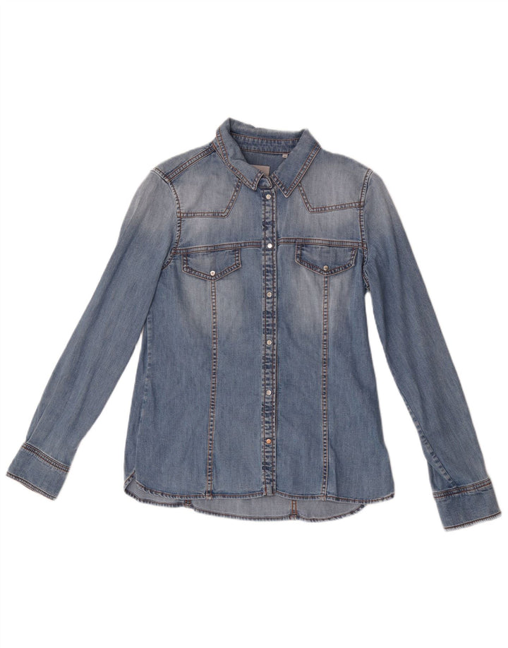 Marella Chemise en jean pour femme UK 10 Petit coton bleu