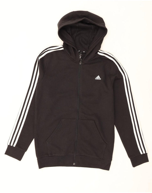 Adidas Pull à capuche zippé garçon 15-16 ans Noir Coton