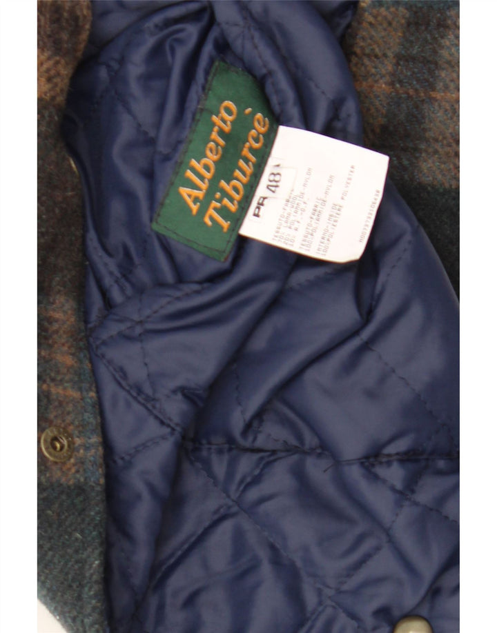 gilet homme vintage IT 48 laine à carreaux multicolore moyen