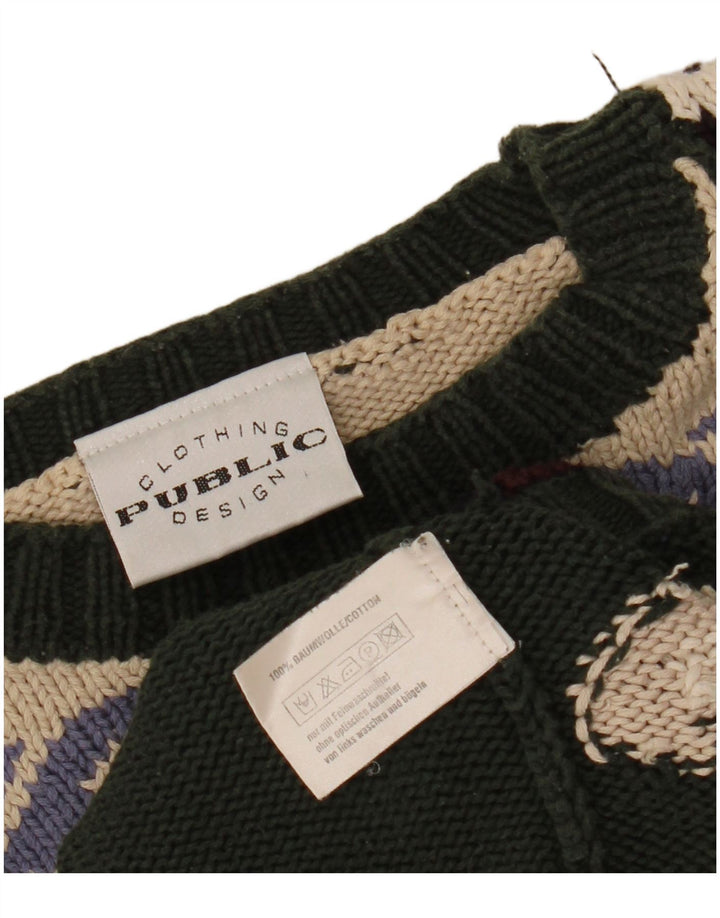 PUBLIC Femme Pull Col Rond IT 44 Moyen Multicolore