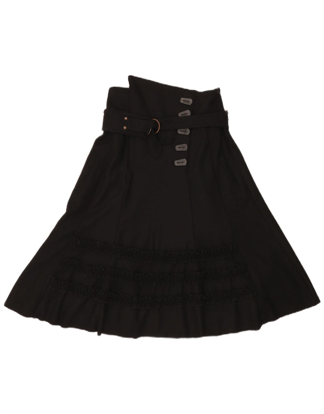 Object Jupe trapèze pour femme EU 38 Medium W28 Laine noire