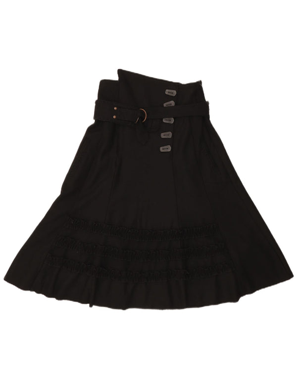 Object Jupe trapèze pour femme EU 38 Medium W28 Laine noire