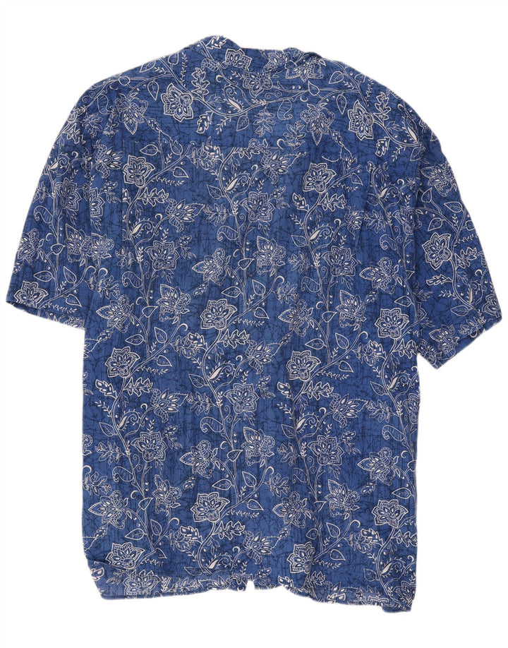 Maxfort Chemise à manches courtes pour homme 4XL Bleu floral