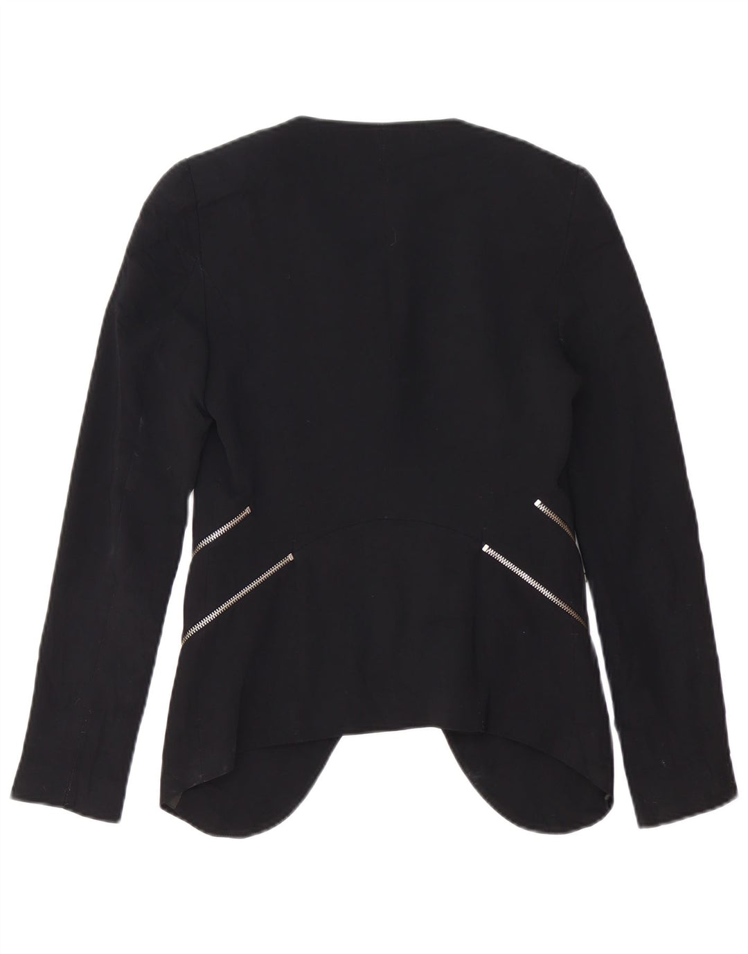 Zara Veste Blazer Ouverte Femme UK 6 XS Noir Polyester